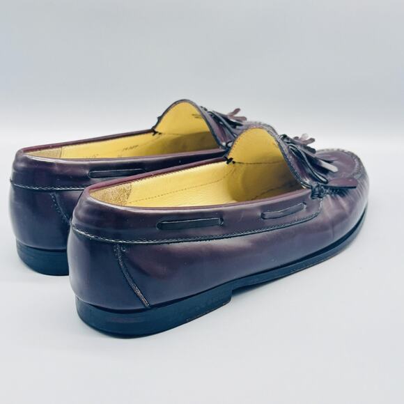 Cole Haan Men’s Tassel Loafers in Burgundy Leather